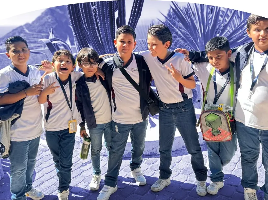 Alumnos de primaria en una salida escolar